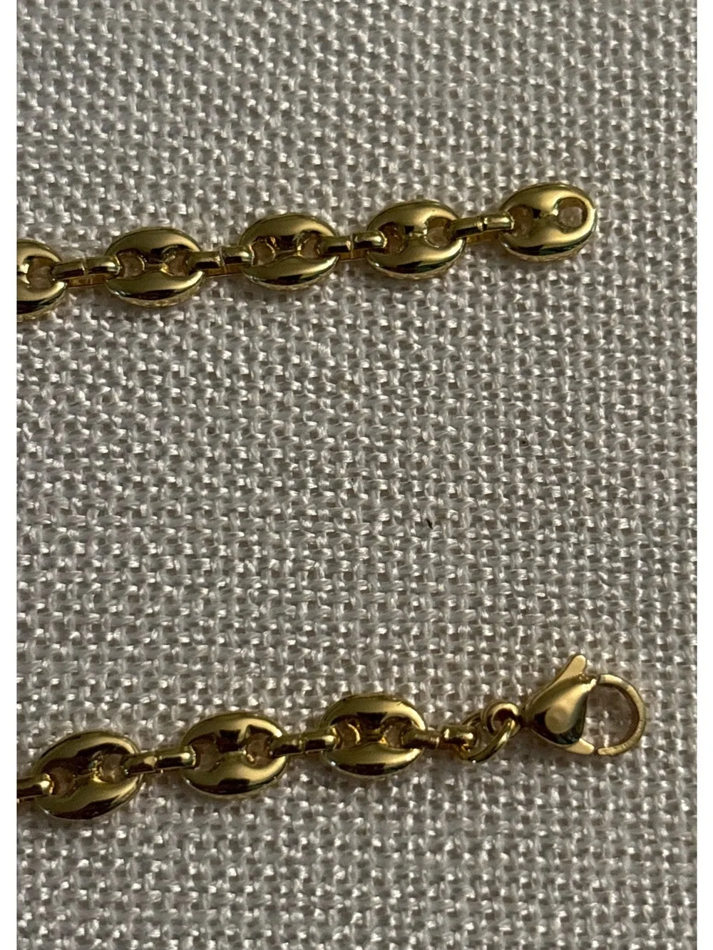 14k yellow Gold Plated Puffy Puffed Anchor Mariner Link Chain Necklace 6mm New